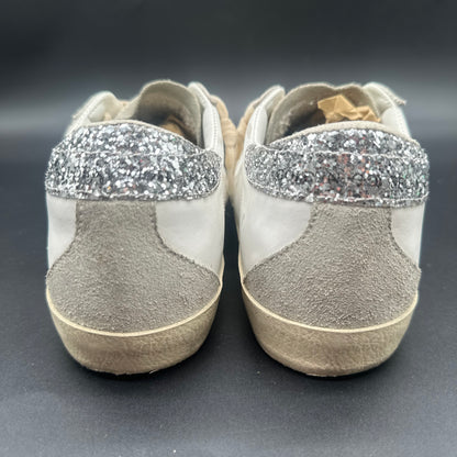 Golden Goose Superstar - Blanc Beige Argent Paillettes C1413