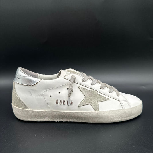 Golden Goose Superstar - Blanc Argent C1200