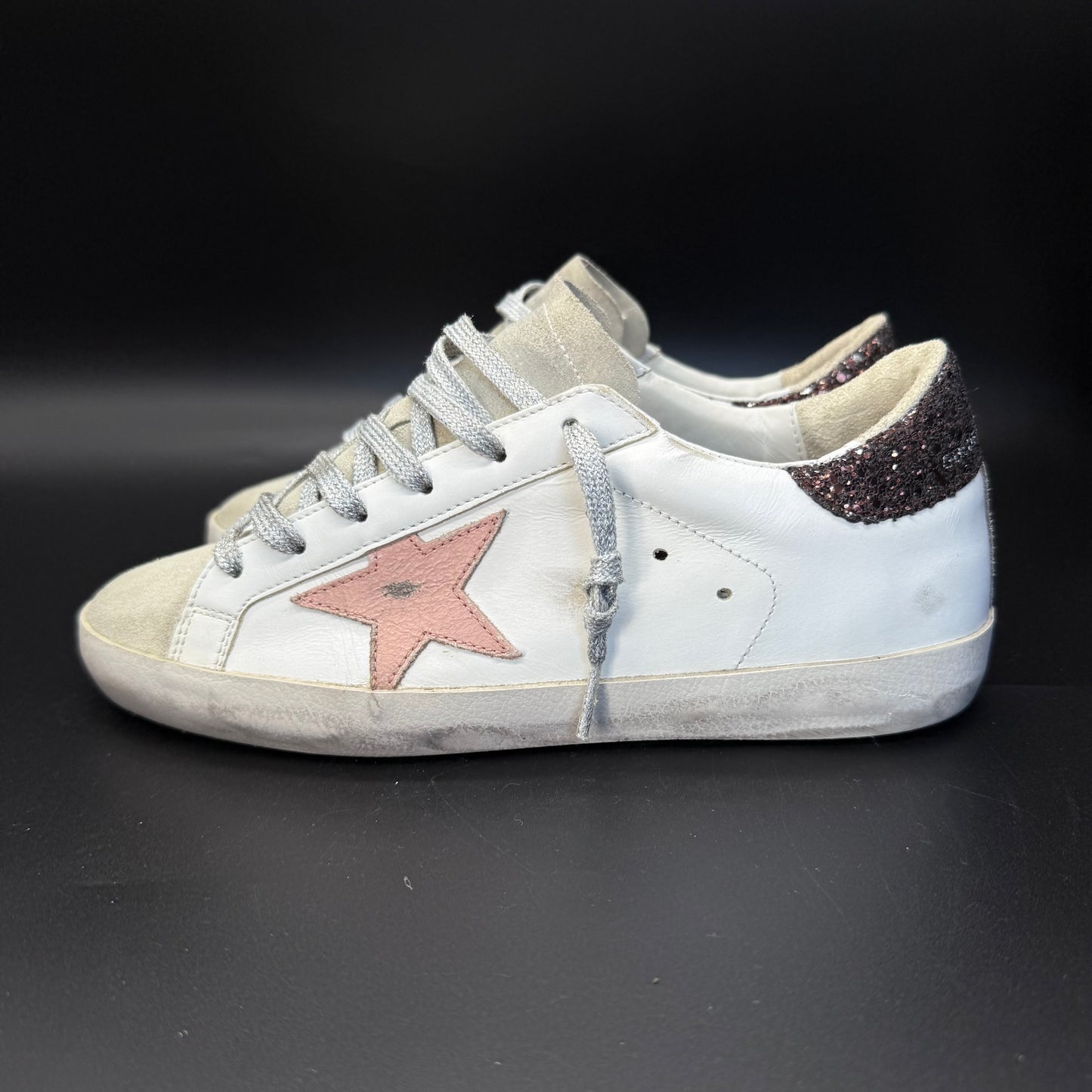 Golden Goose Superstar - Blanc/Rose/Pailettes ◼️