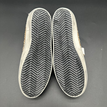 Golden Goose Old-School  - Blanc Beige Or Paillettes C1447