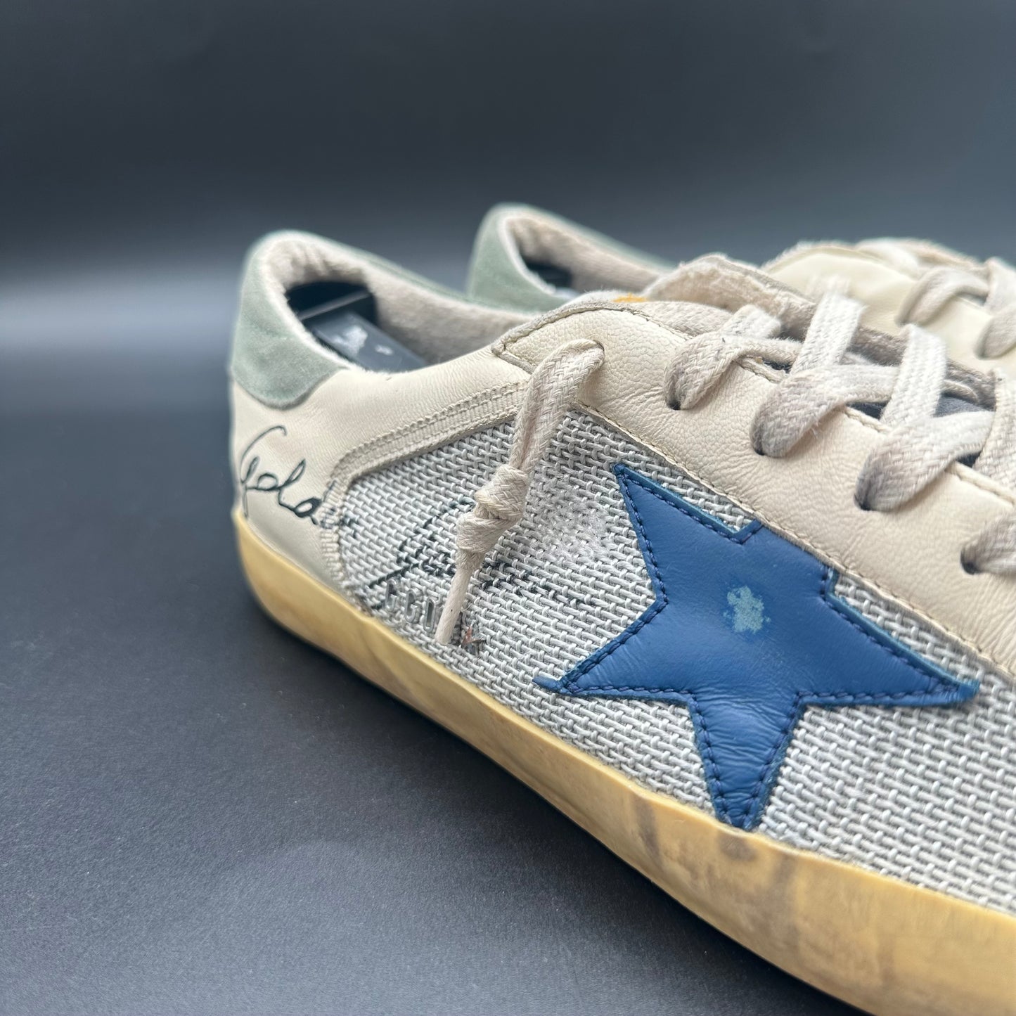 Golden Goose Superstar - Beige Vert Gris Bleu C1296