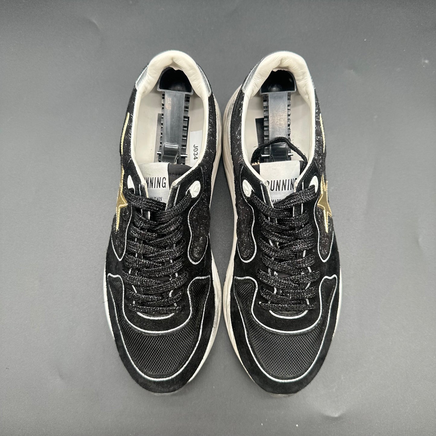 Golden Goose Running - Noir Blanc Or J034