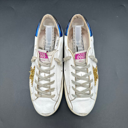 Golden Goose Superstar - Blanc Bleu Or Paillettes C1404