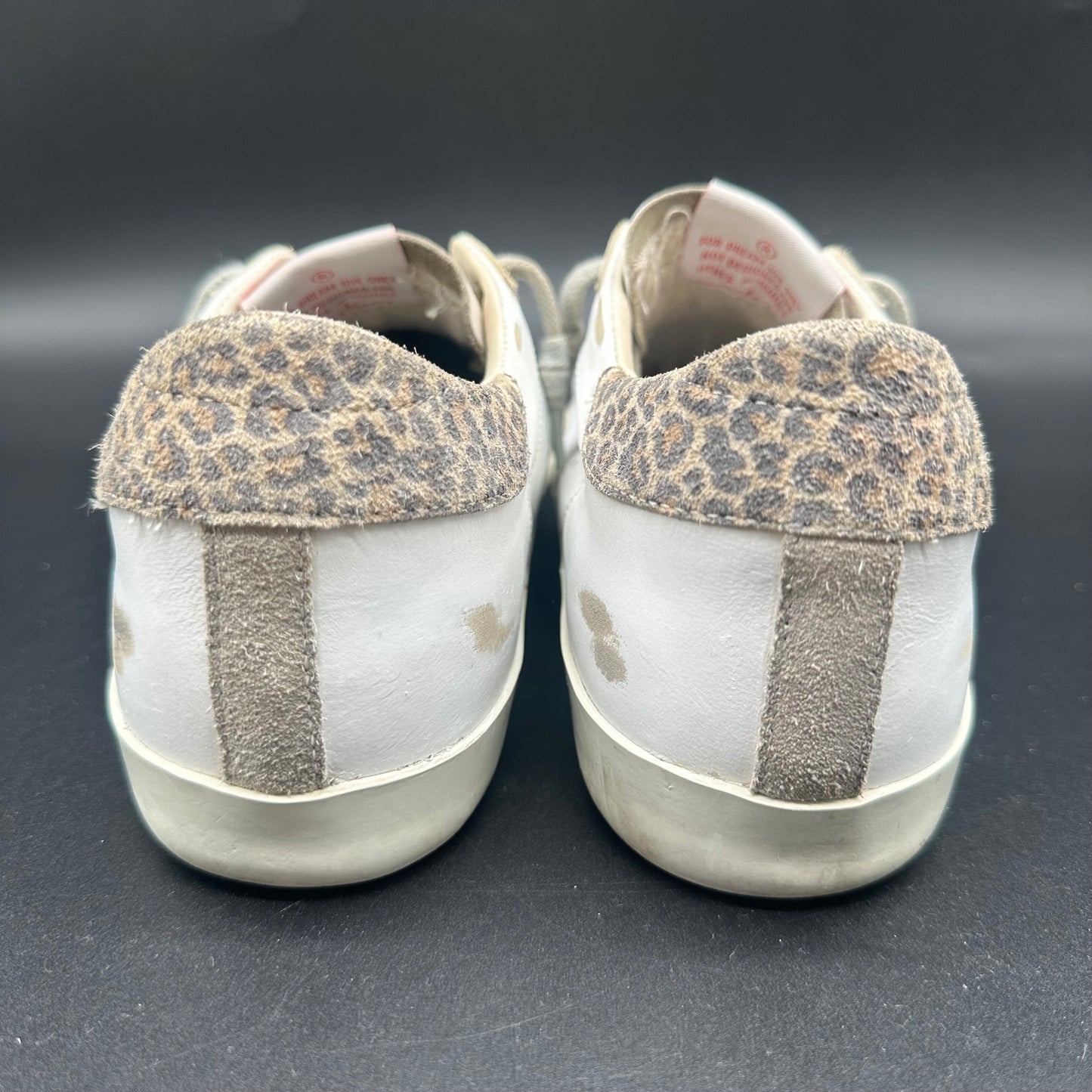 Golden Goose Superstar - Blanc Léopard Or Paillettes J021