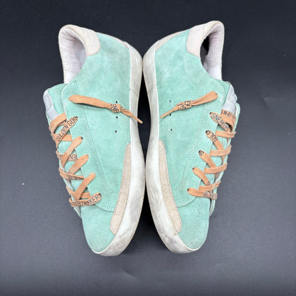 Golden Goose Superstar - Paillette Argent Vert Orange K34