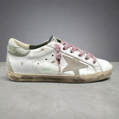 Golden Goose Superstar - Blanc Beige Vert Violet C1427