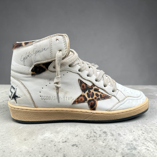 Golden Goose Skystar - Blanc Léopard C1029