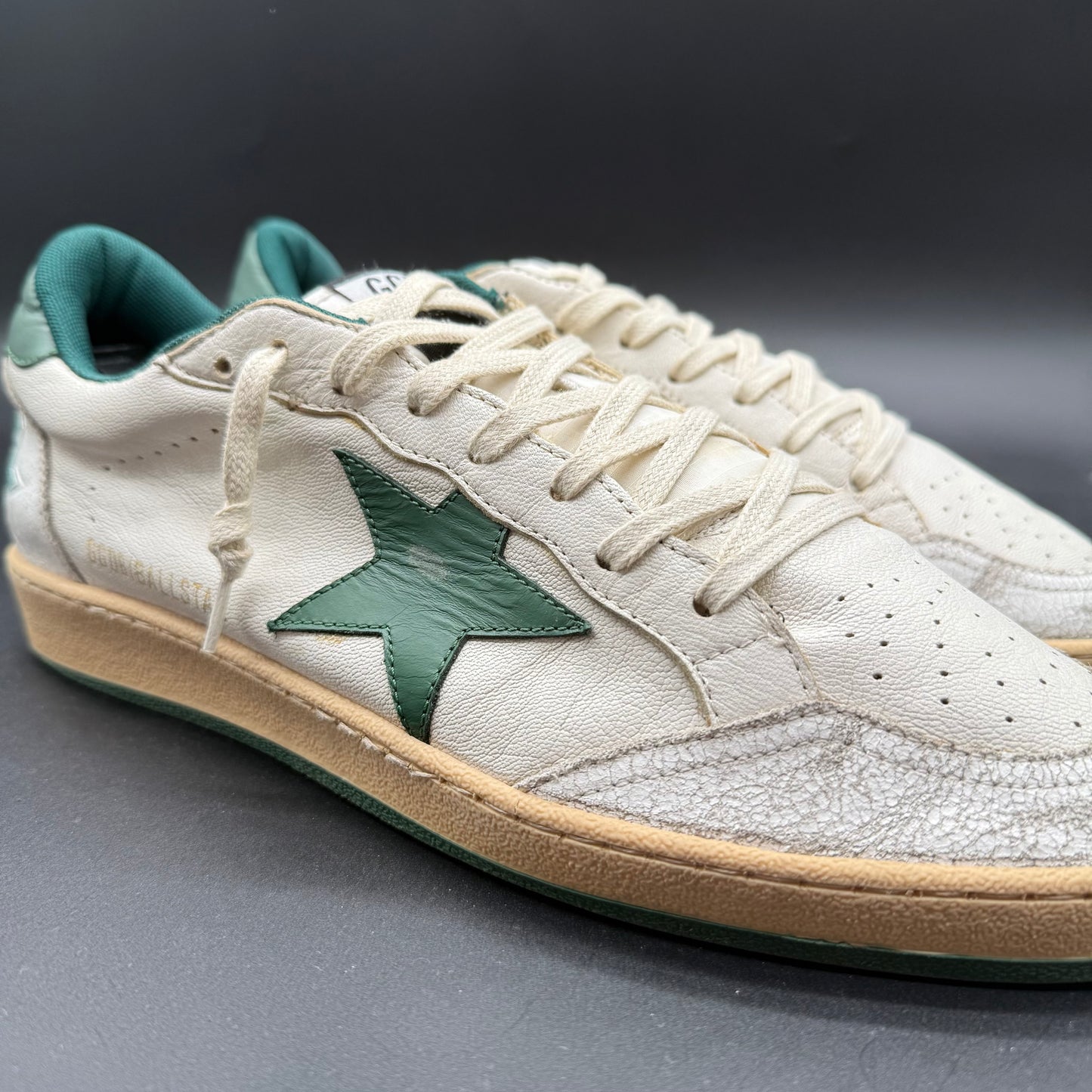 Golden Goose Ballstar - Blanc Vert C1226