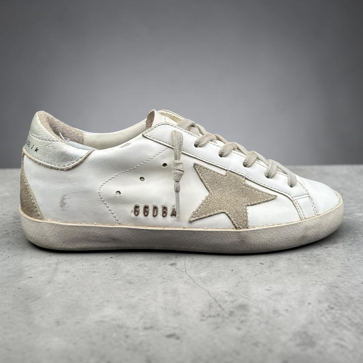 Golden Goose Superstar - Blanc Argent C985