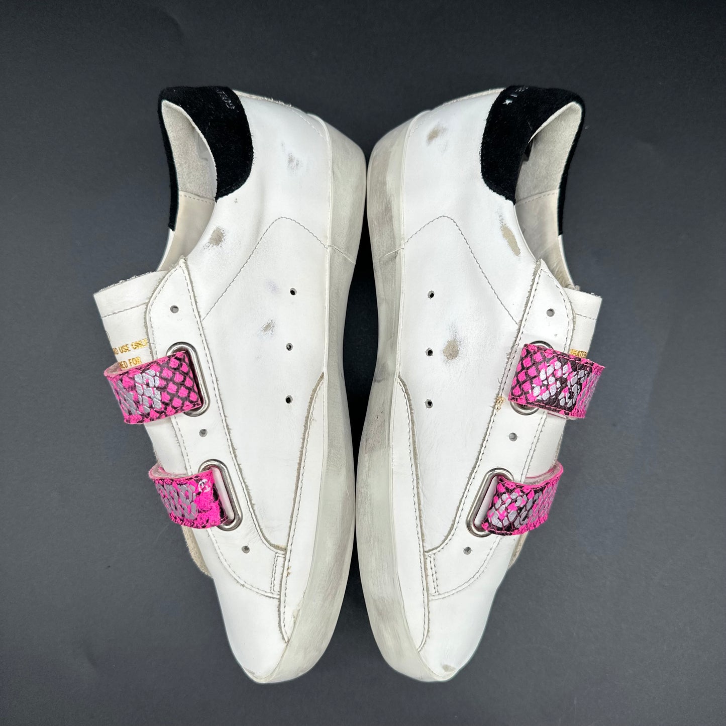 Golden Goose Old-School - Blanc Noir Rose Paillettes C1309