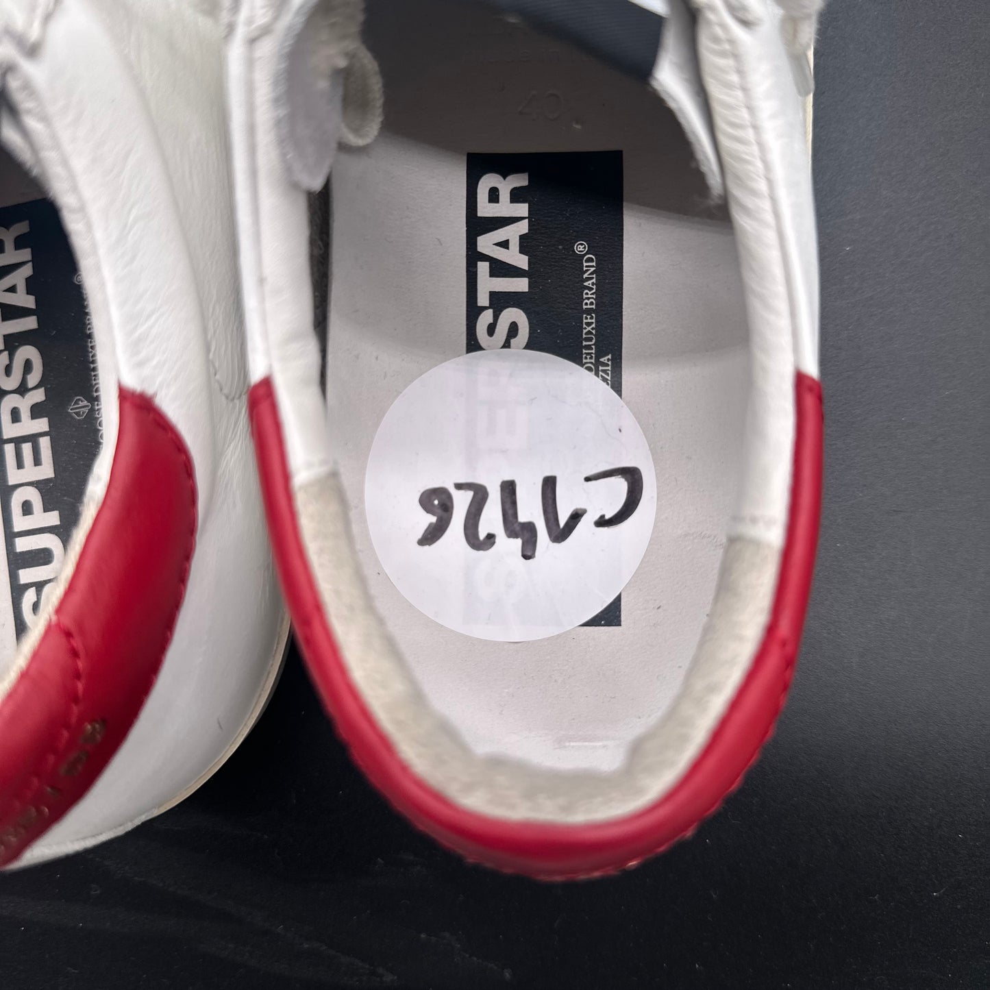 Golden Goose Superstar - Blanc Beige Rouge C1426