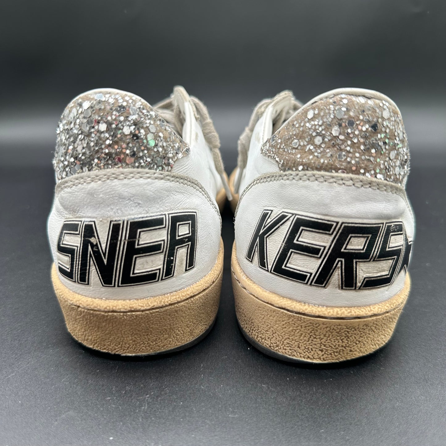 Golden Goose Ballstar - Blanc Argent Paillettes C1390