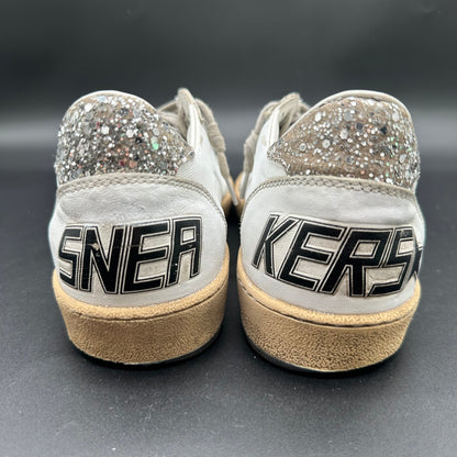 Golden Goose Ballstar - Blanc Argent Paillettes C1390