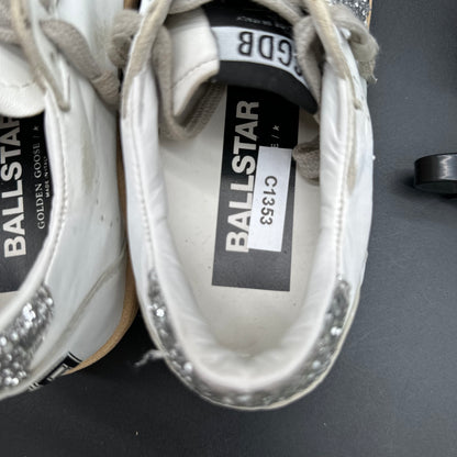 Golden Goose Ballstar - Blanc Argent Paillettes C1353