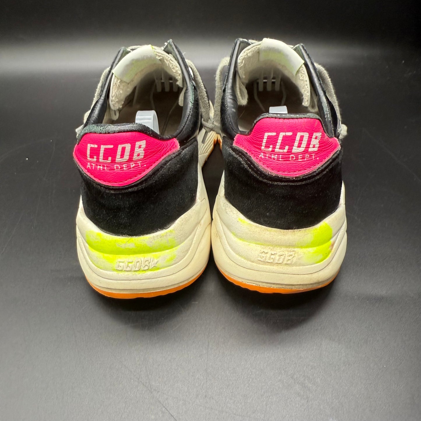 Golden Goose Running - Noir Rose Argenté