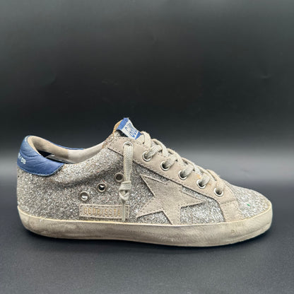 Golden Goose Superstar - Argent Paillettes Bleu C1263
