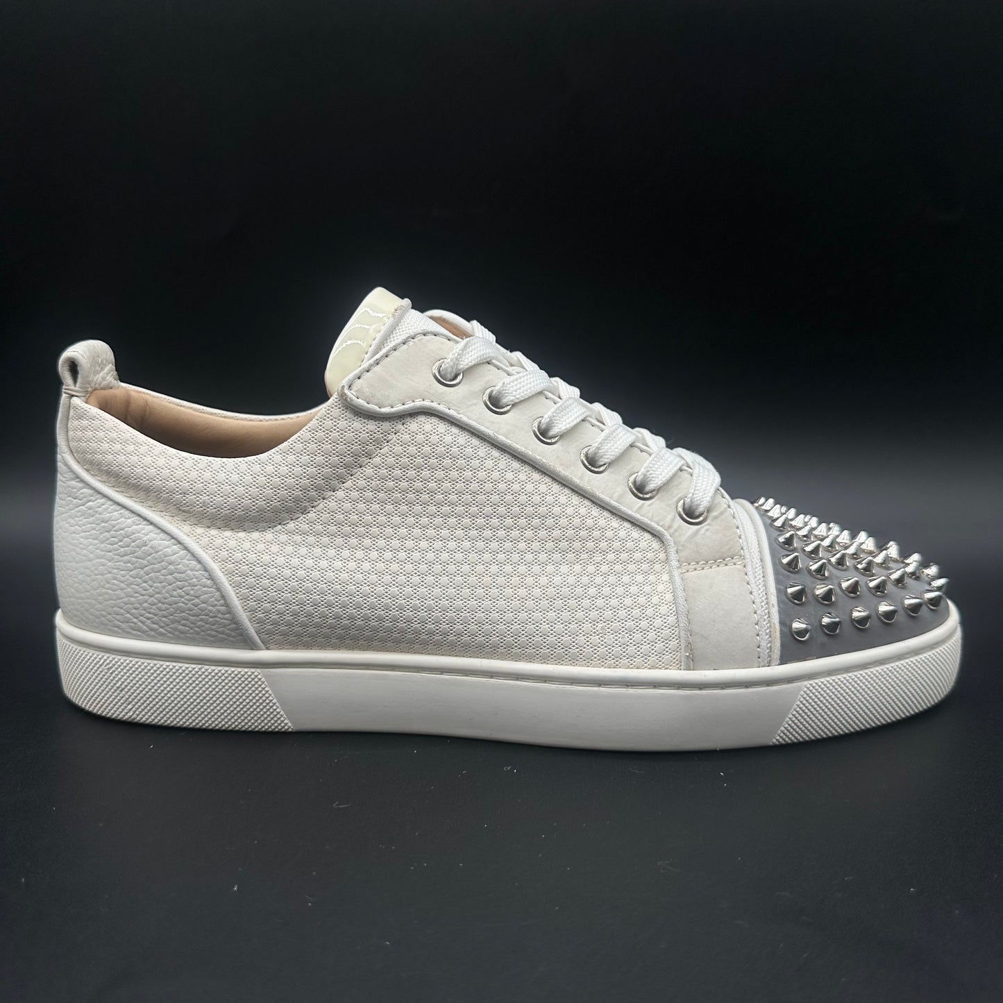 Louboutin Junior Spikes - Blanc Beige Gris C1417