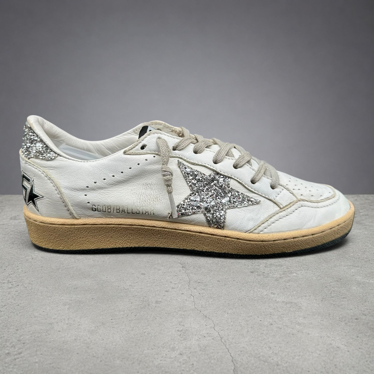 Golden Goose Ballstar - Blanc Argent Paillettes C1289