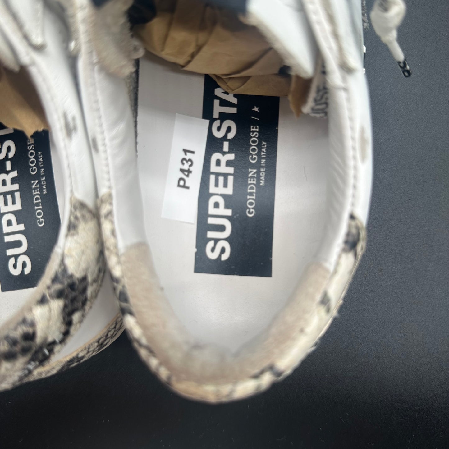 Golden Goose Superstar - Blanc Paillettes Serpent P431