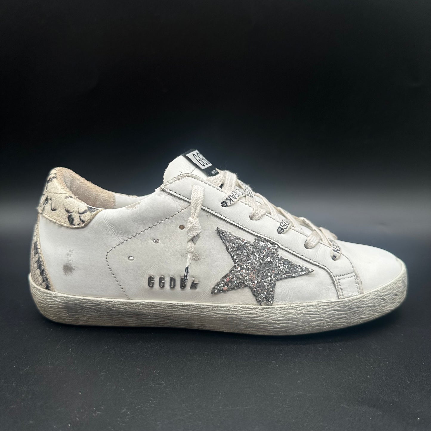 Golden Goose Superstar - Blanc Paillettes Serpent P431