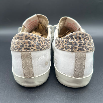 Golden Goose Superstar - Blanc Léopard Or Paillettes K32