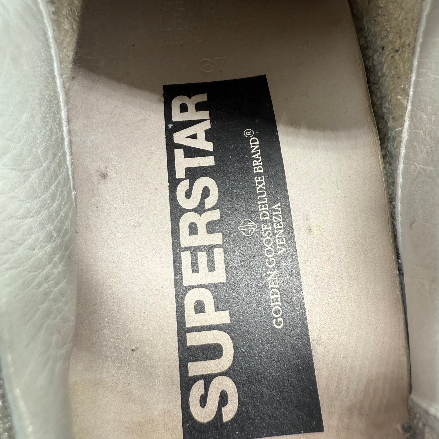 Golden Goose Superstar - Blanc Paillette Argenté