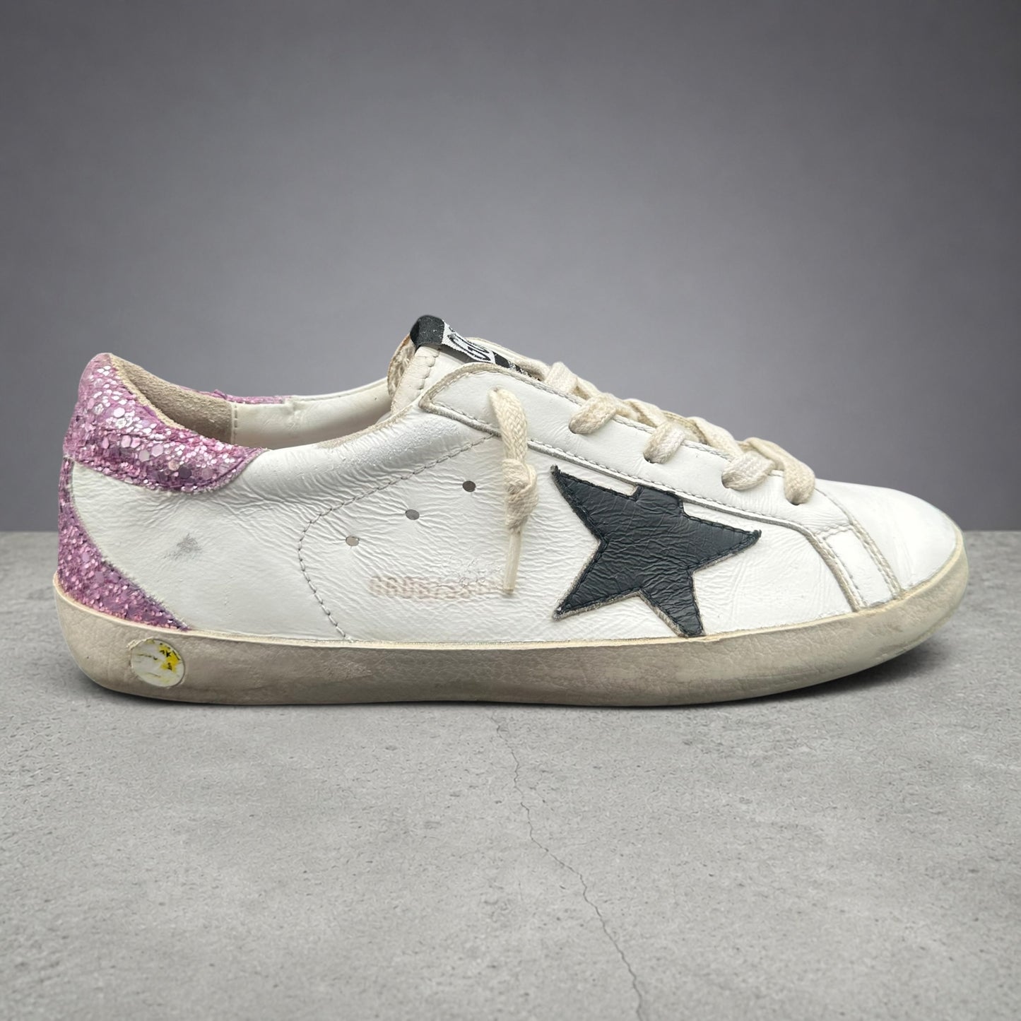 Golden Goose Superstar - Blanc Noir Rose Paillettes J009