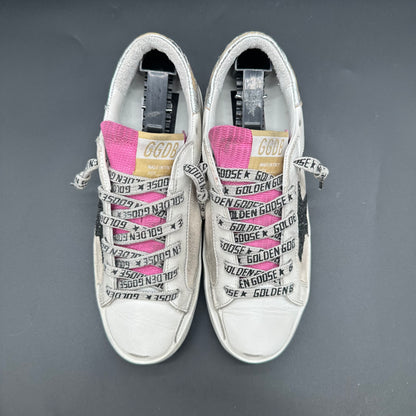 Golden Goose Superstar - Blanc Argent Rose Noir Paillettes C1415