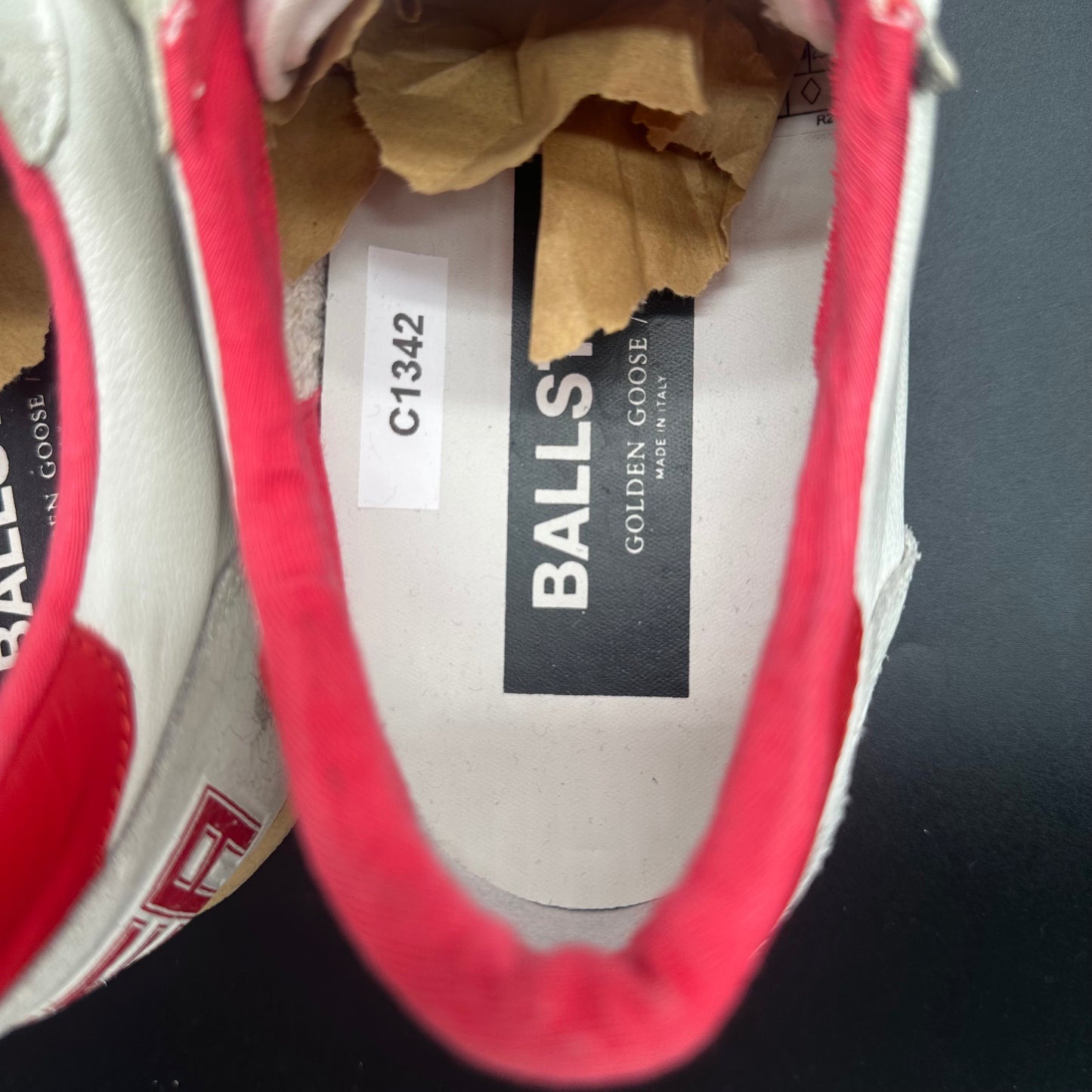 Golden Goose Ballstar - Blanc Rouge C1342