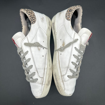 Golden Goose Superstar - Blanc Léopard Or Paillettes K32