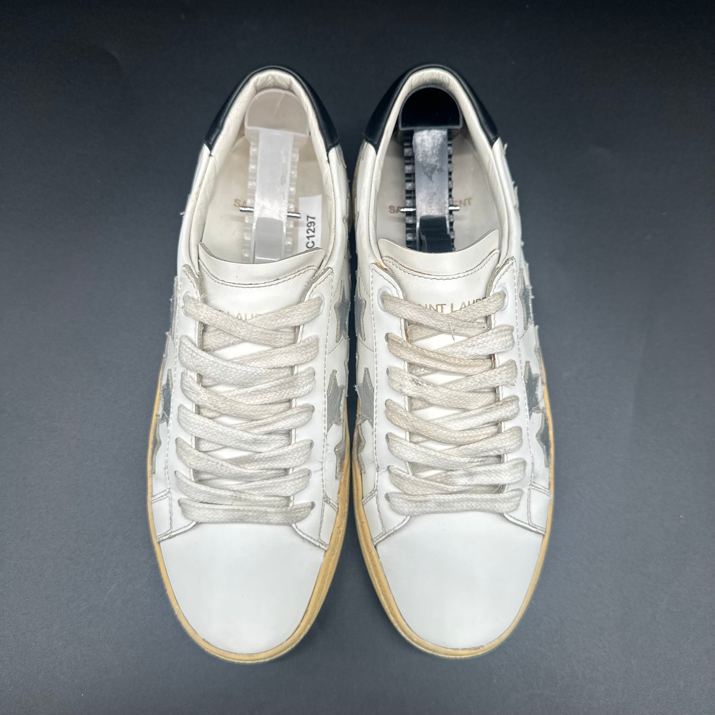 Saint Laurent Court - Blanc Noir Argent C1297