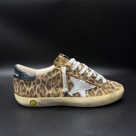Golden Goose Superstar - Leopard Argenté Noir