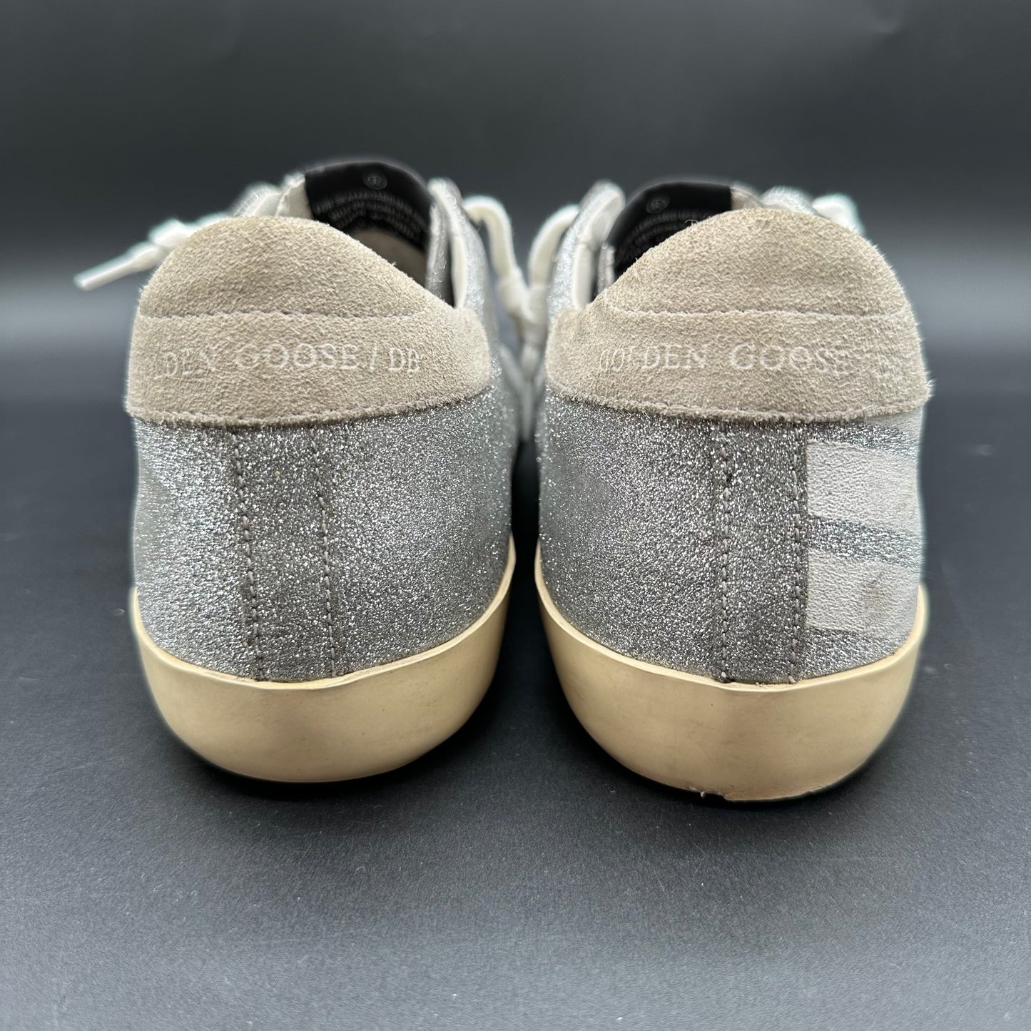 Golden Goose Superstar - Blanc Argent Paillettes J027