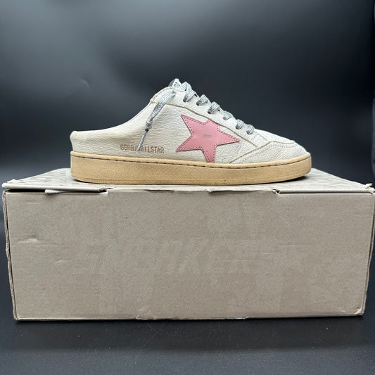 Golden Goose Ballstar Slide - Blanc/Rose ◾️