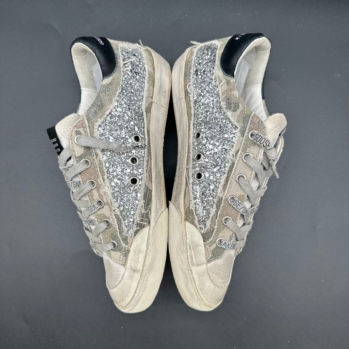 Golden Goose Superstar - Beige Noir Rose Argent Paillettes C1441