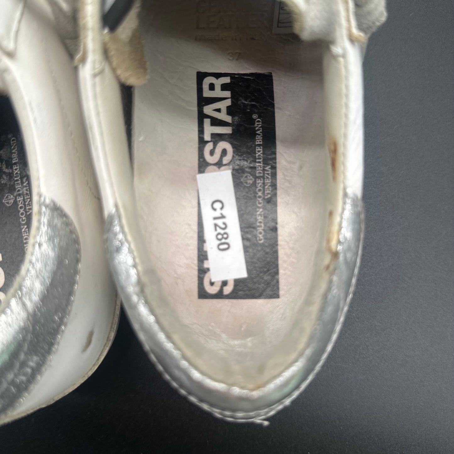 Golden Goose Superstar - Blanc Rose Argent C1280