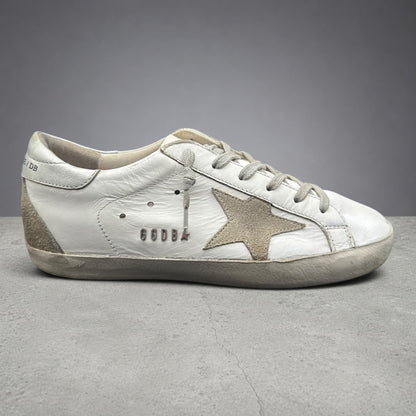 Golden Goose Superstar - Blanc Beige Argent C1232