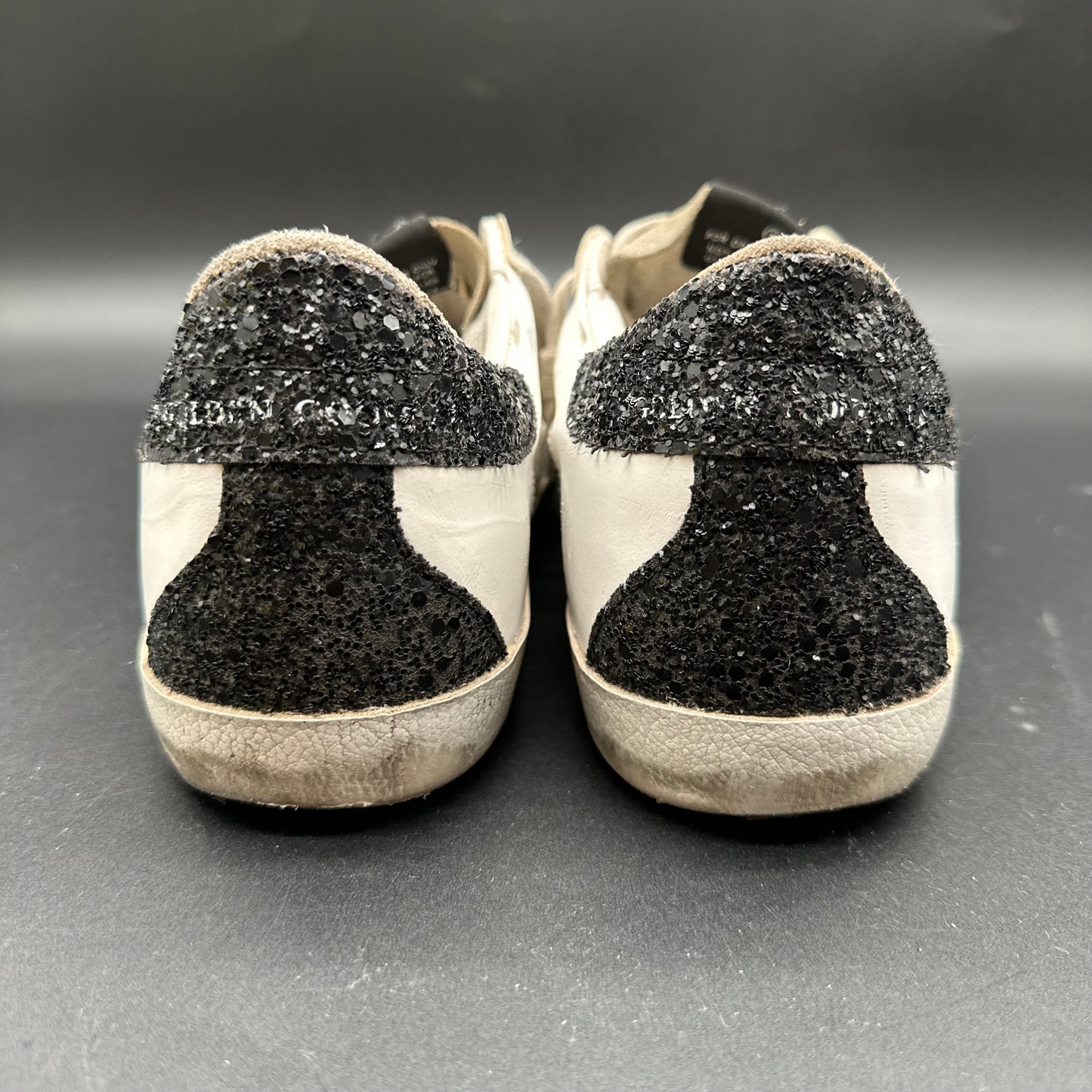 Golden Goose Superstar - Blanc Noir Or Paillettes C1445