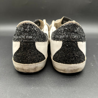 Golden Goose Superstar - Blanc Noir Or Paillettes C1445