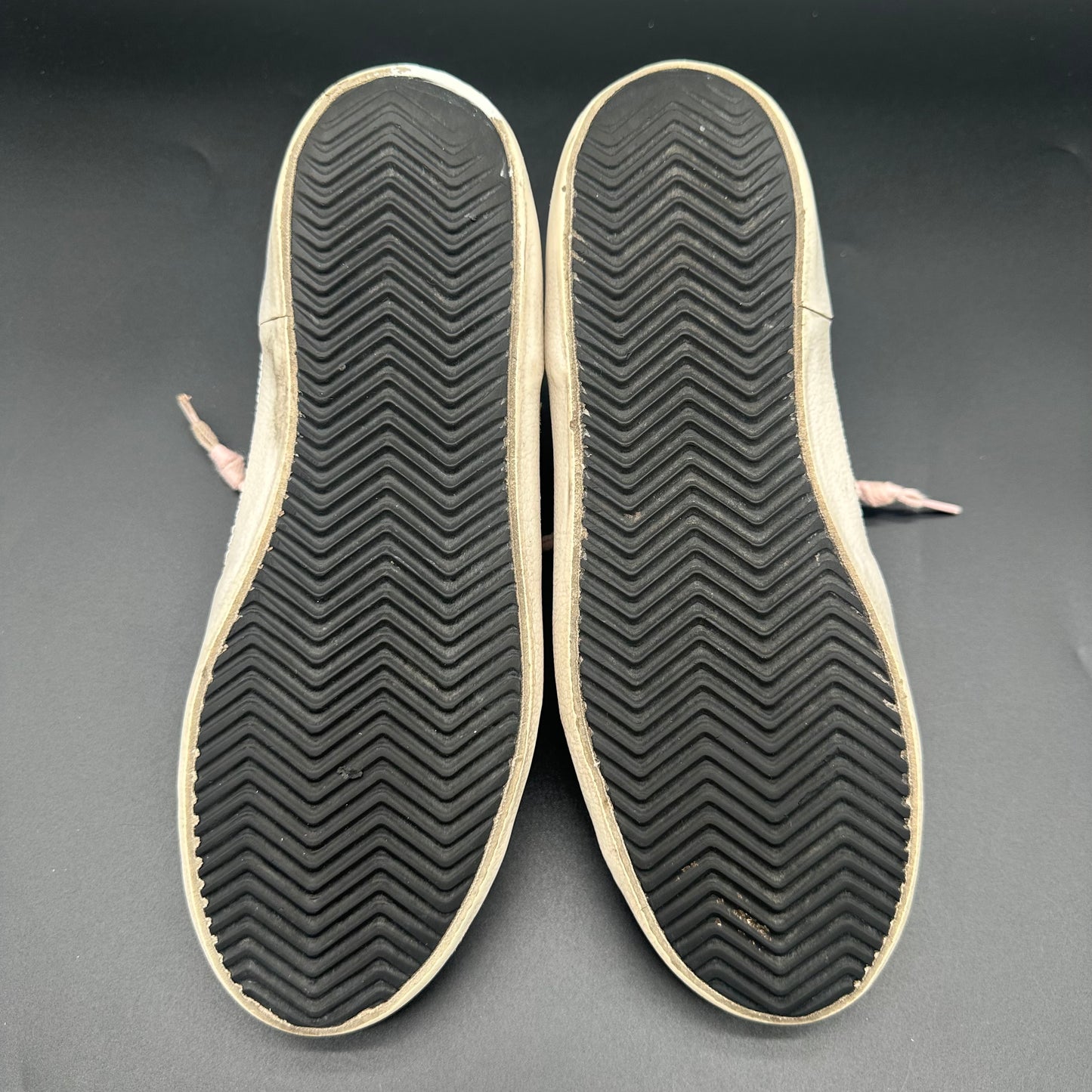 Golden Goose Superstar - Blanc Noir Paillettes Léopard J011