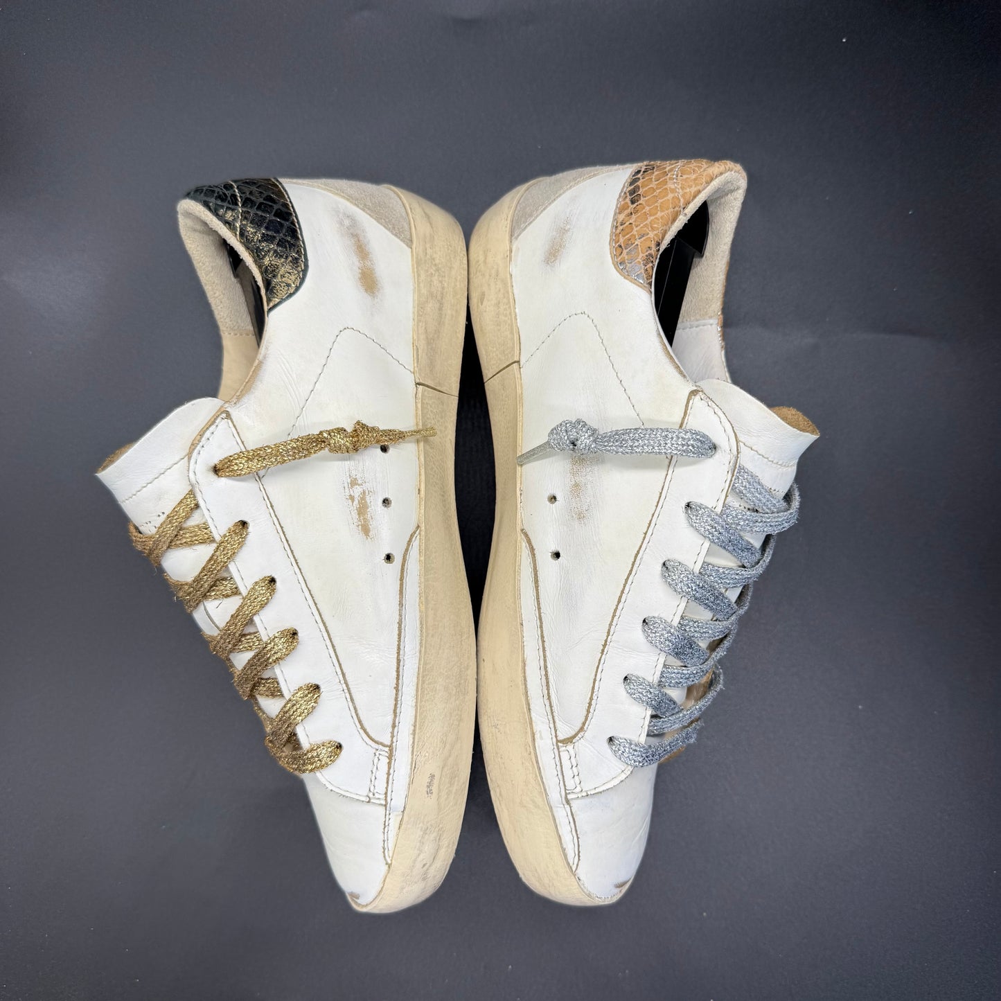Golden Goose Superstar - Blanc/Or/Argent◼️