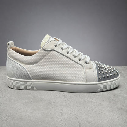 Louboutin Junior Spikes - Blanc Beige Gris C1417