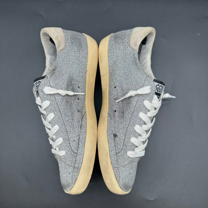 Golden Goose Superstar - Blanc Argent Paillettes J027