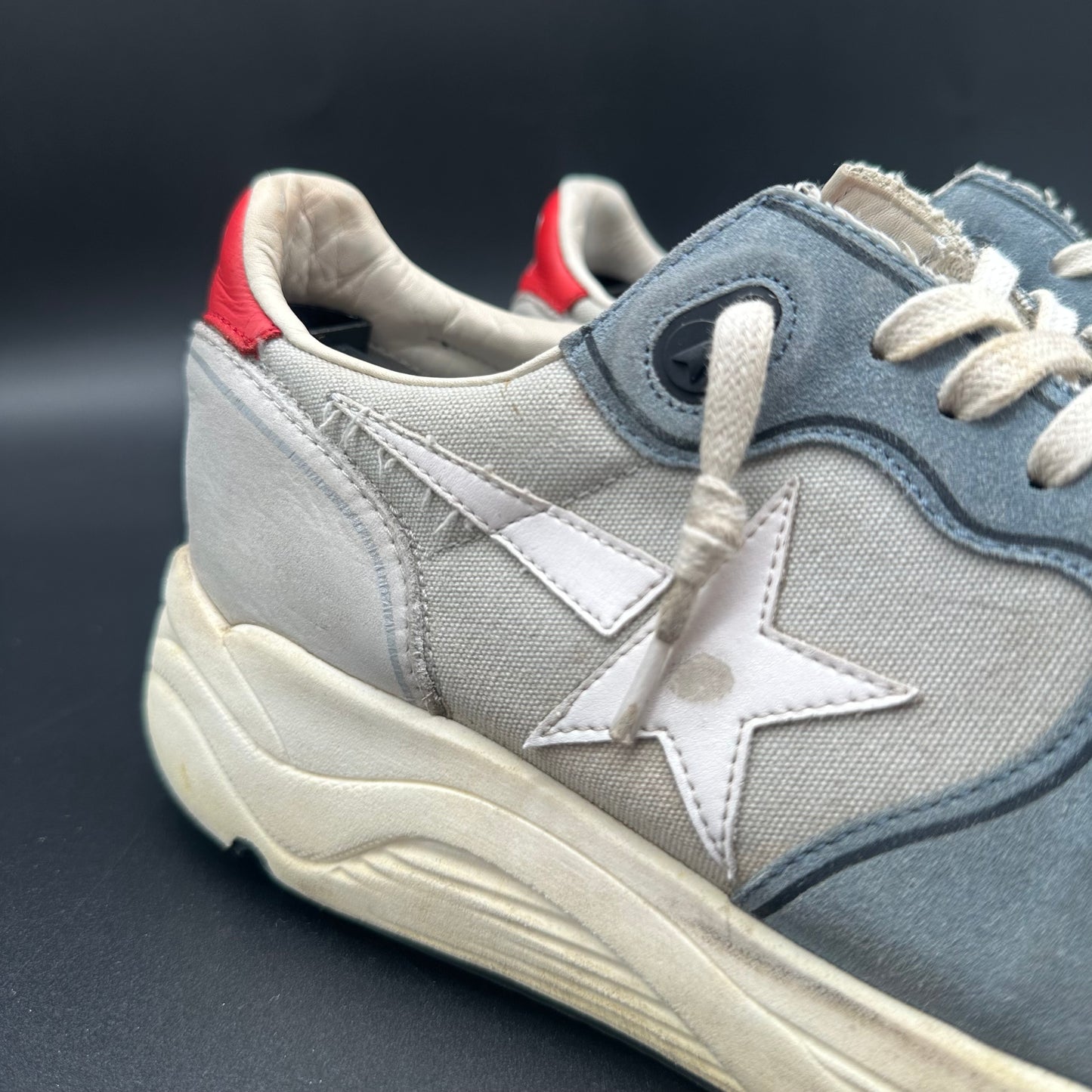Golden Goose Running - Gris Bleu Blanc Rouge C1320