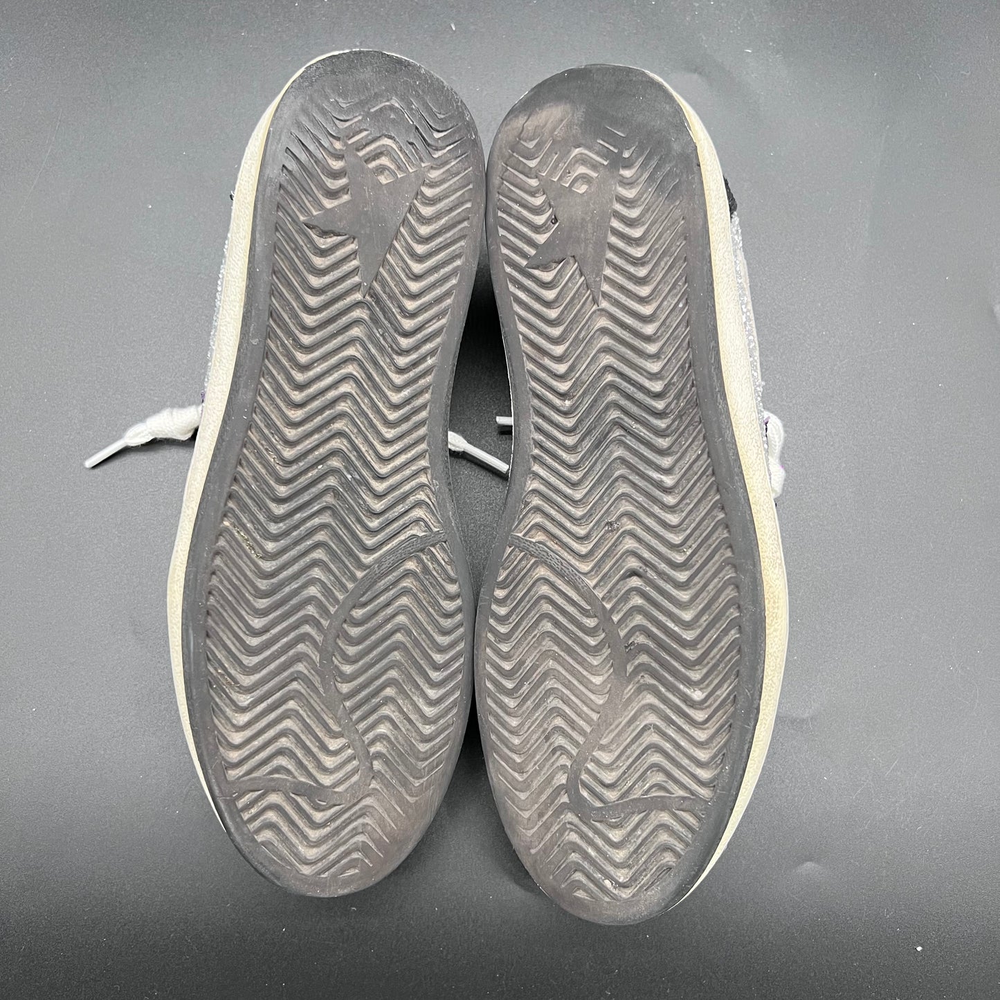 Golden Goose Ballstar - Blanc/Noir/Pailette/Gris K19
