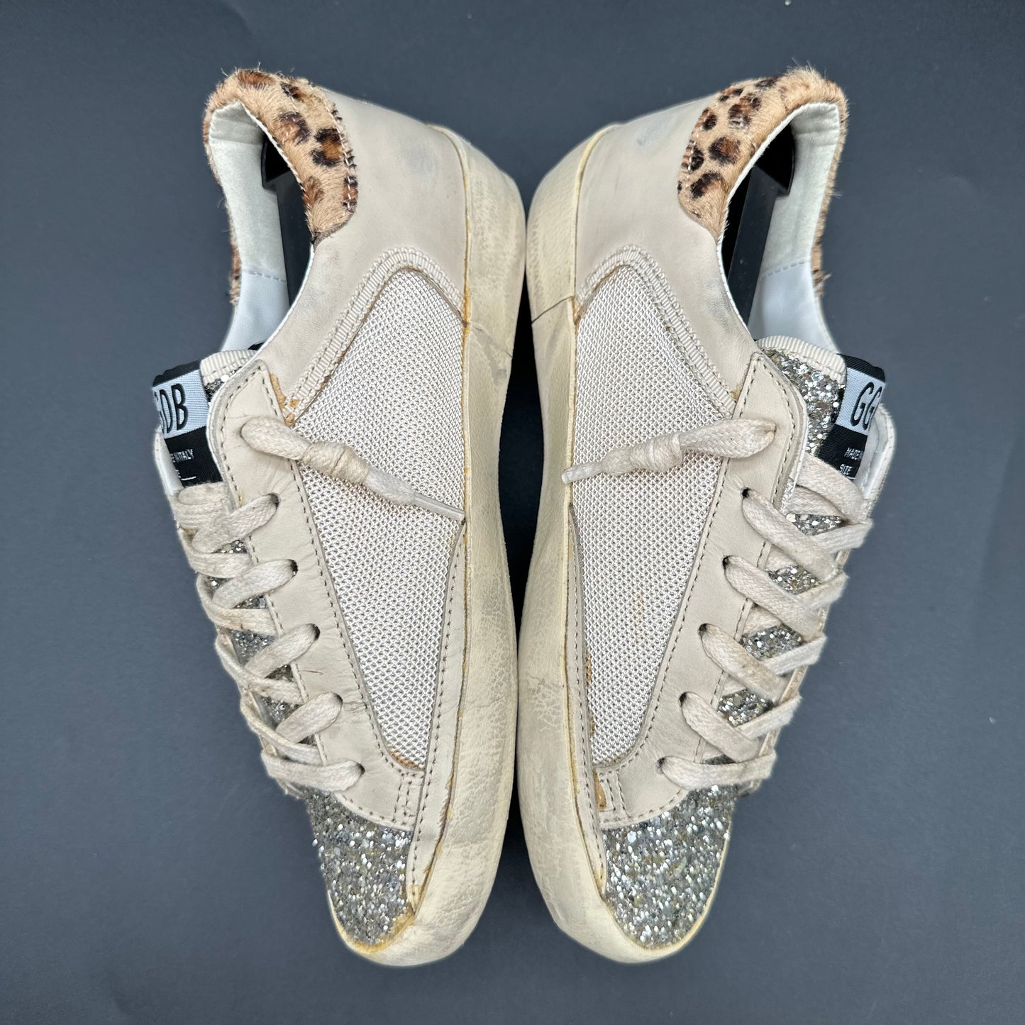 Golden Goose Superstar - Beige Léopard Paillettes C1352