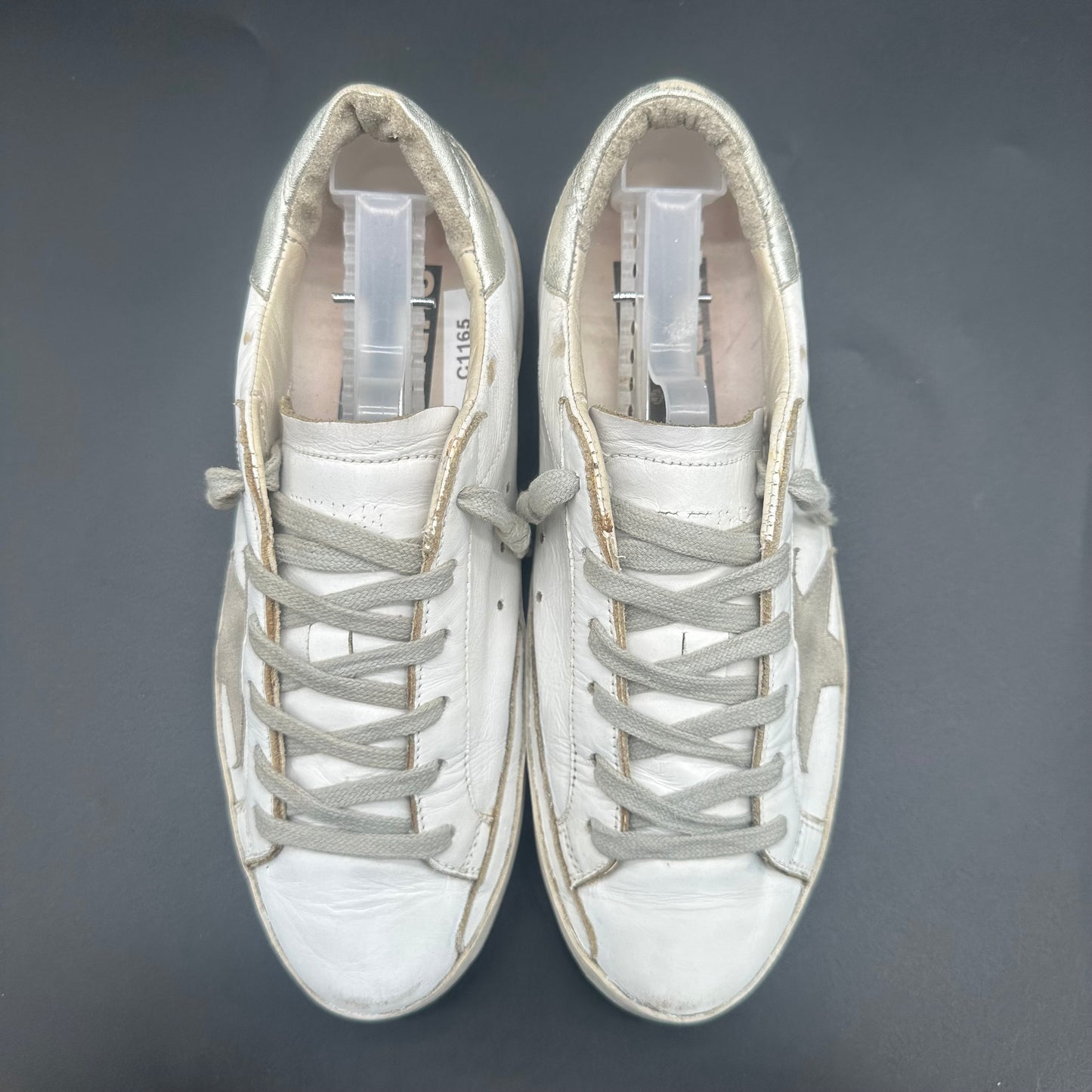 Golden Goose Superstar - Blanc Argent C1165