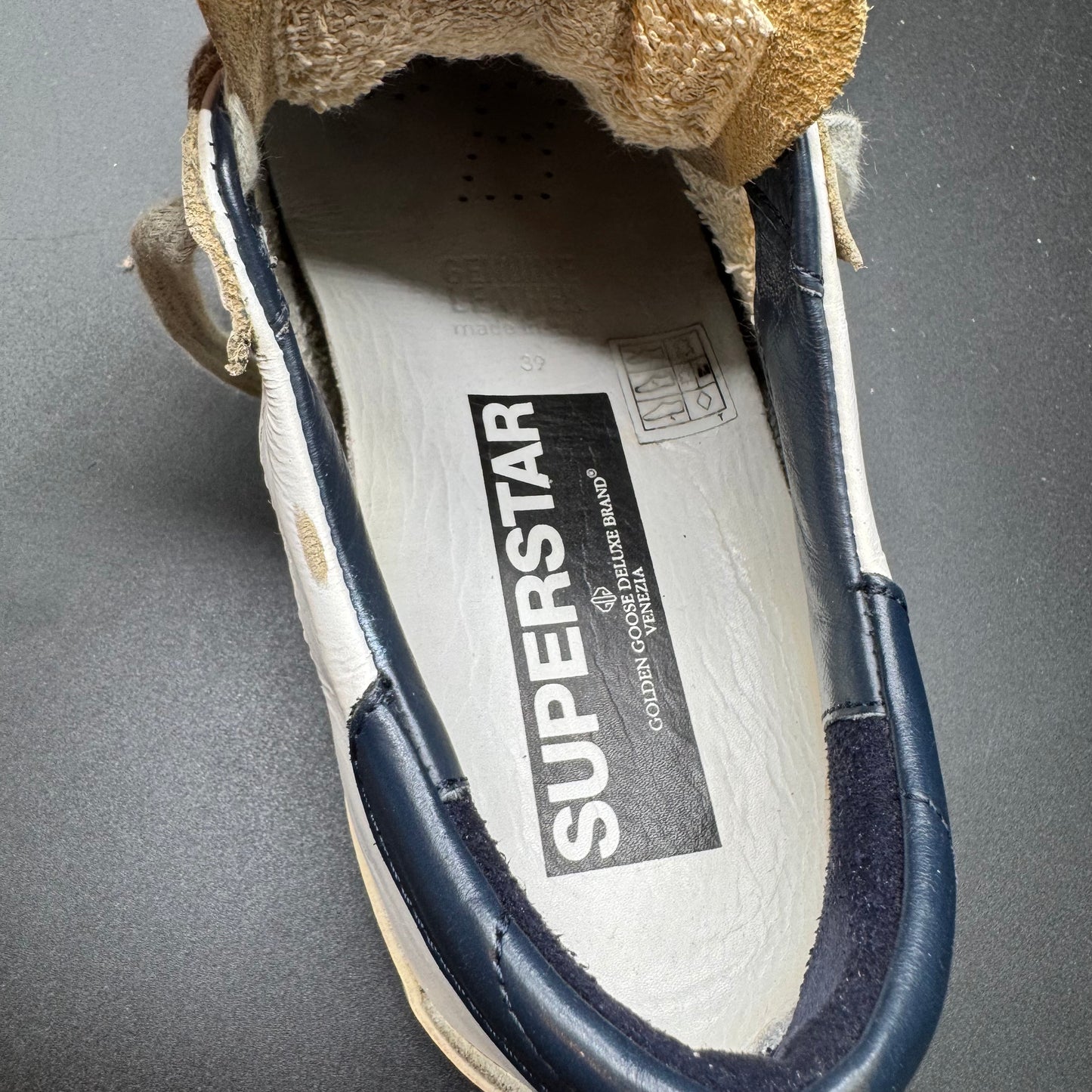 Golden Goose Superstar - Blanc/Bleu Marine ▫️