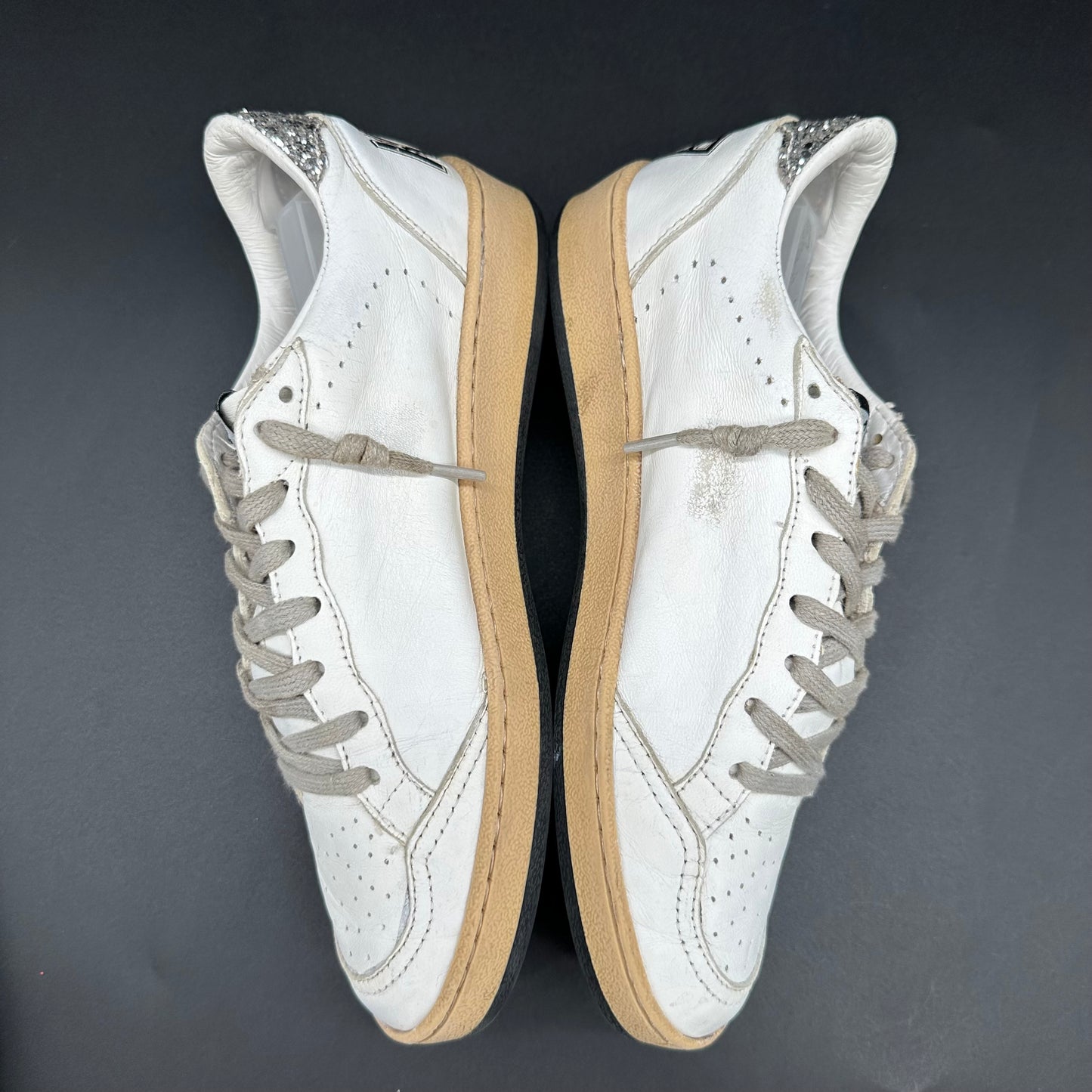 Golden Goose Ballstar - Blanc Argent Paillettes C1289