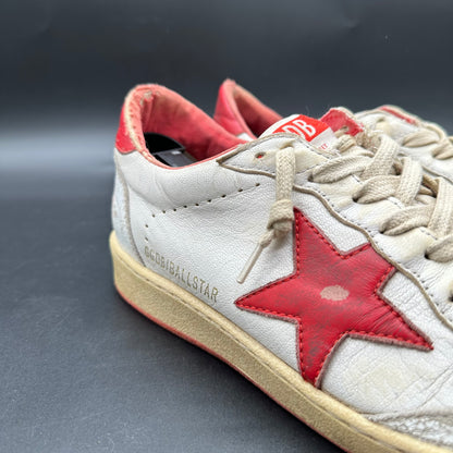 Golden Goose Ballstar - Blanc Rouge J032